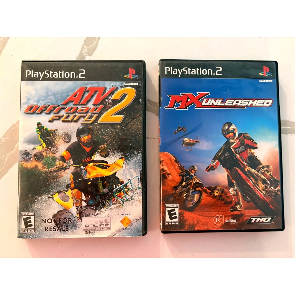 Sony PS2 Racing Games Bundle MX Unleashed ATV Offroad Fury 2 PS2, Racing, Retro